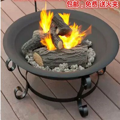 铁艺火盆冬天取暖烤火炉婚庆火盆老式火盆炭盆家用室外户外烧烤架