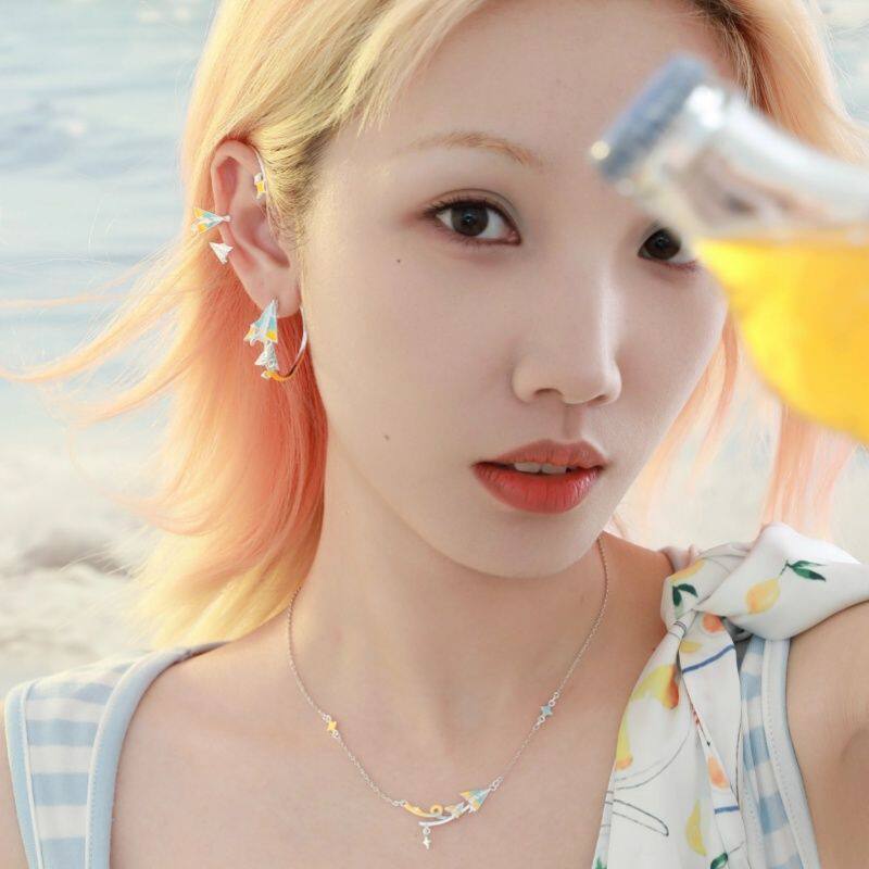 橘子海纸飞机项链原创小众高级感冷淡风锁骨链不掉色