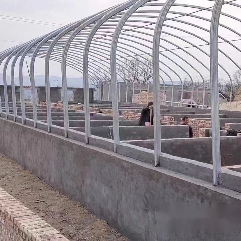 大棚种植骨架一整套牛棚羊圈温室椭圆管养殖大棚全套钢架鸡棚蔬菜
