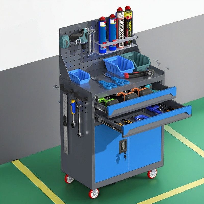 汽修工具车抽屉五金维修手推箱多功能移动重型工具柜子钳工车间用