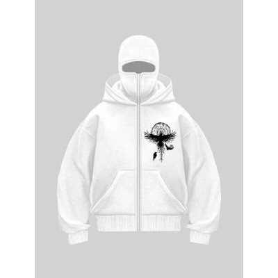 Men's Barakabra Zip Hoodie Winter Warm Casual Sports Jacket