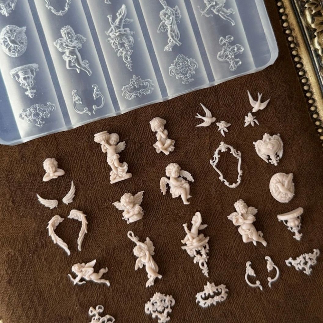 巴洛克天使美甲模具天使新款美甲饰品创意DIY硅胶模具