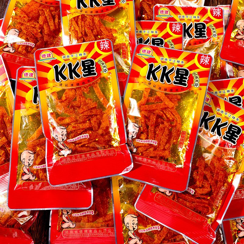 德建kk星辣条湖南特产零食怀旧香辣丝麻辣校园休闲小吃解馋小零食