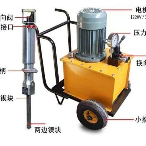 液压岩石劈裂机混凝土电动破石机矿山开采爆破分裂机披裂棒分裂抢