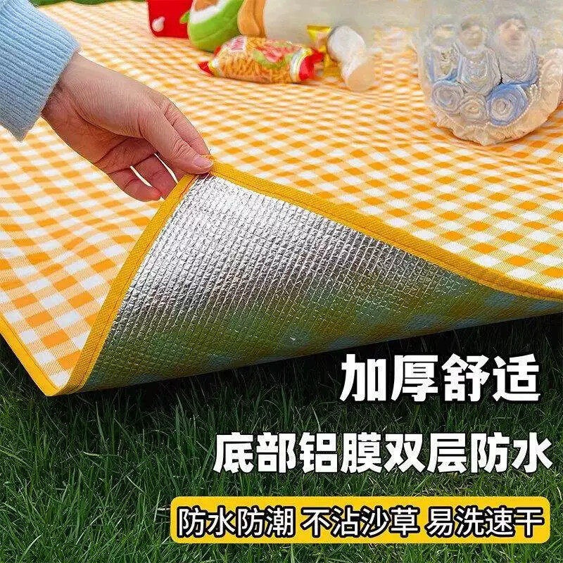 户外露营垫野餐垫防潮垫加厚防水可携式超大小尺寸草坪野炊春游地