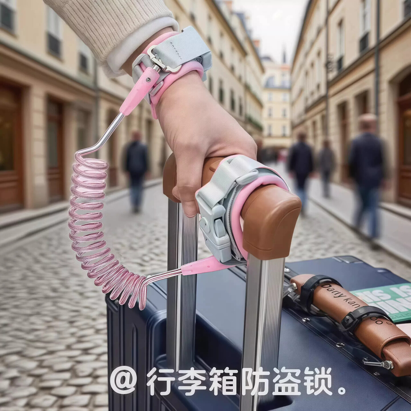 行李箱防盗绳可伸缩牵引绳捆绑带旅行火车高铁密码锁防偷丢神器