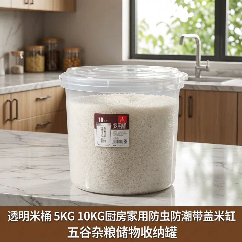 食品级家用存米桶米粮收纳盒2025小号米箱大容量防虫进口米桶