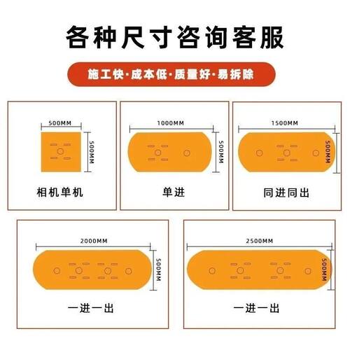 道闸安全岛免浇筑钢结构安全岛一体可移动加厚安全岛