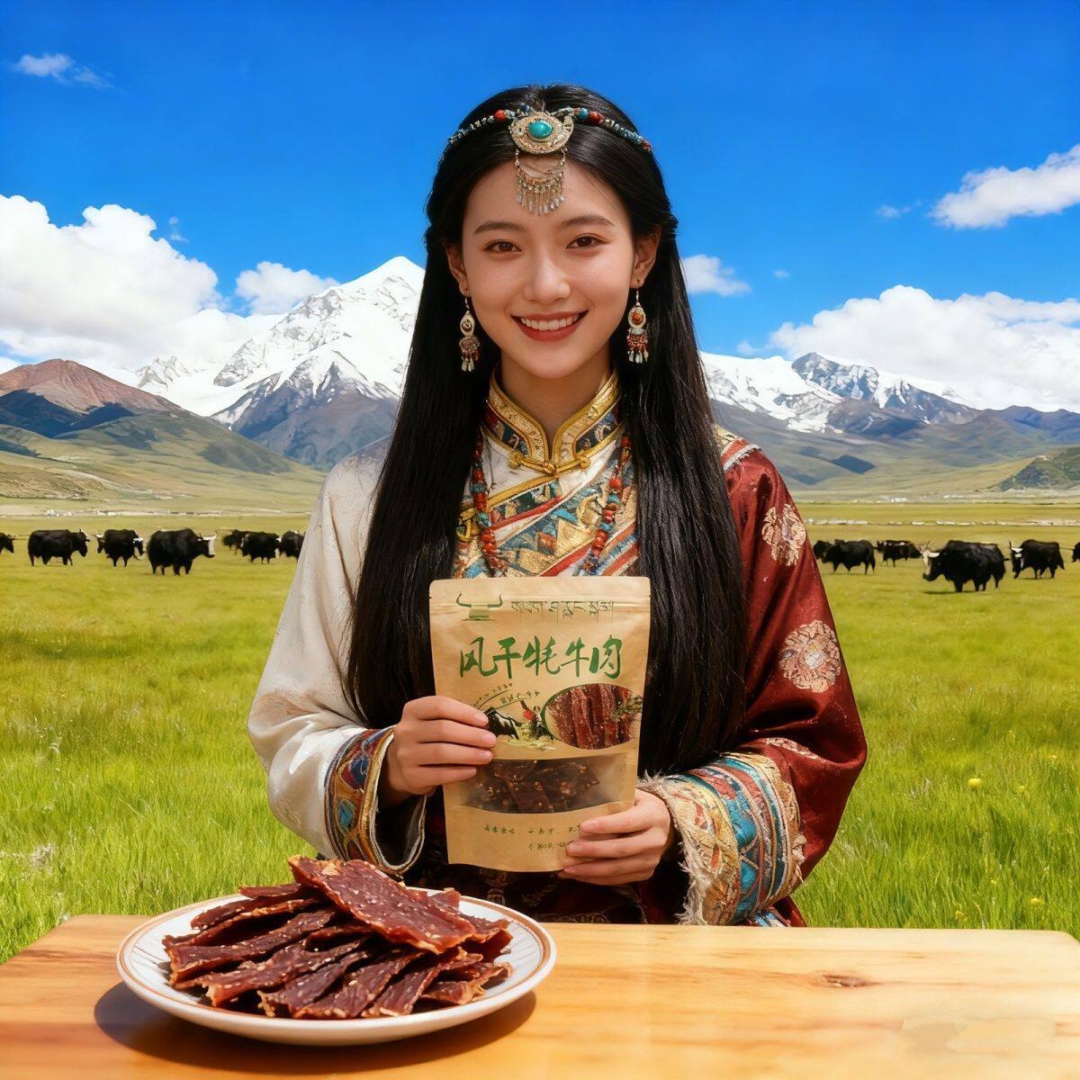 云南阿坝特产正宗高原风干四川牛肉干250牦牛肉五香麻辣休闲零食