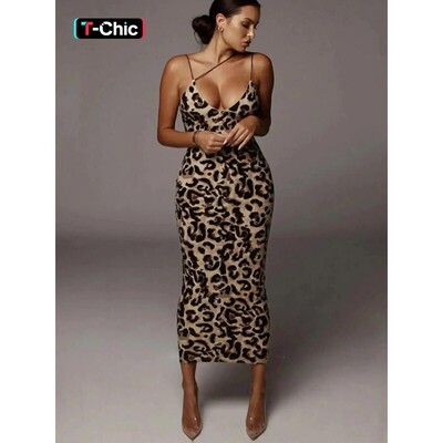 Womens All Over Print Plain Cami Bodycon Dress Fashion