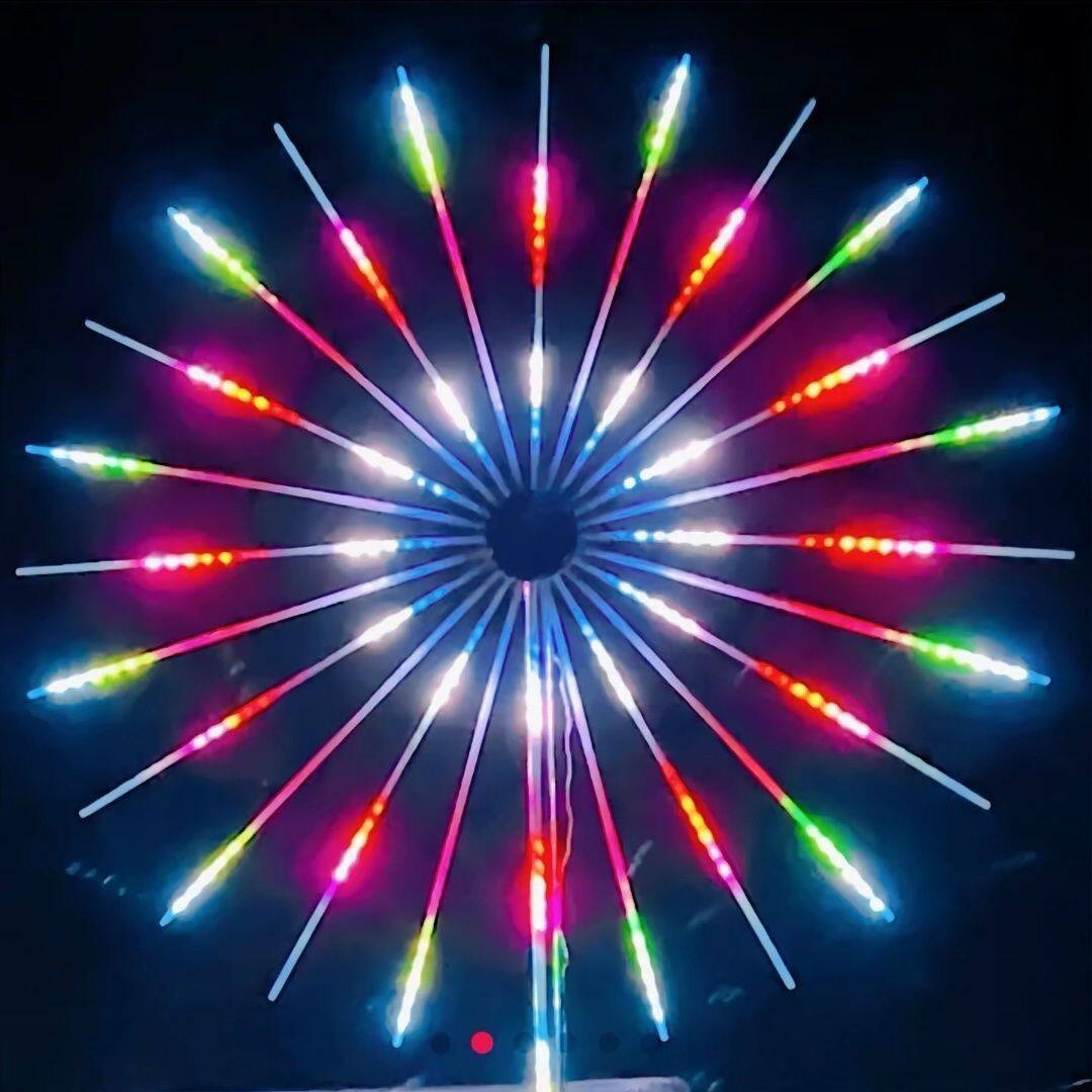 有声烟花灯编程款app新年双面发光声控礼花灯户外防冻庭院灯饰