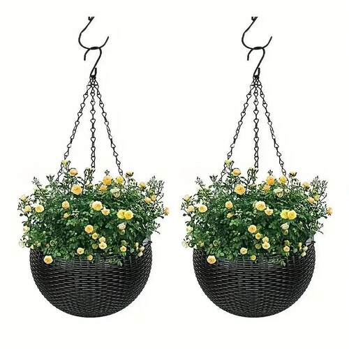 Elegant Polypropylene SelfWatering Hanging Planters with
