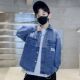 外套薄衬衣中大童开衫 儿童长袖 休闲上衣 2024春秋新款 男童牛仔衬衫