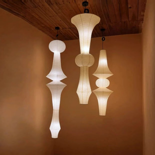 日式野口勇宣纸吊灯诧寂风服装店橱窗灯装饰灯LOFT别墅中古灯具