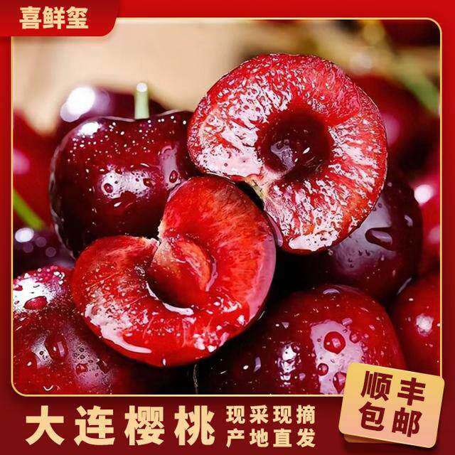 大连美早樱桃顺丰空运现采现摘新鲜 JJ-5J 1.8-4.8斤内附果径卡