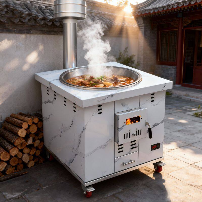 特厚不锈钢柴火灶农村家用烧木柴大锅台炉灶移动新型地锅灶土灶台