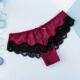荷叶边蝴蝶结别致奢华三角裤 可爱少女内裤 女性感蕾丝包臀网纱透