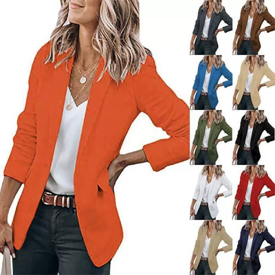 Trendy 2025 Fall Blazer for Women Long Sleeve Notch Lapel