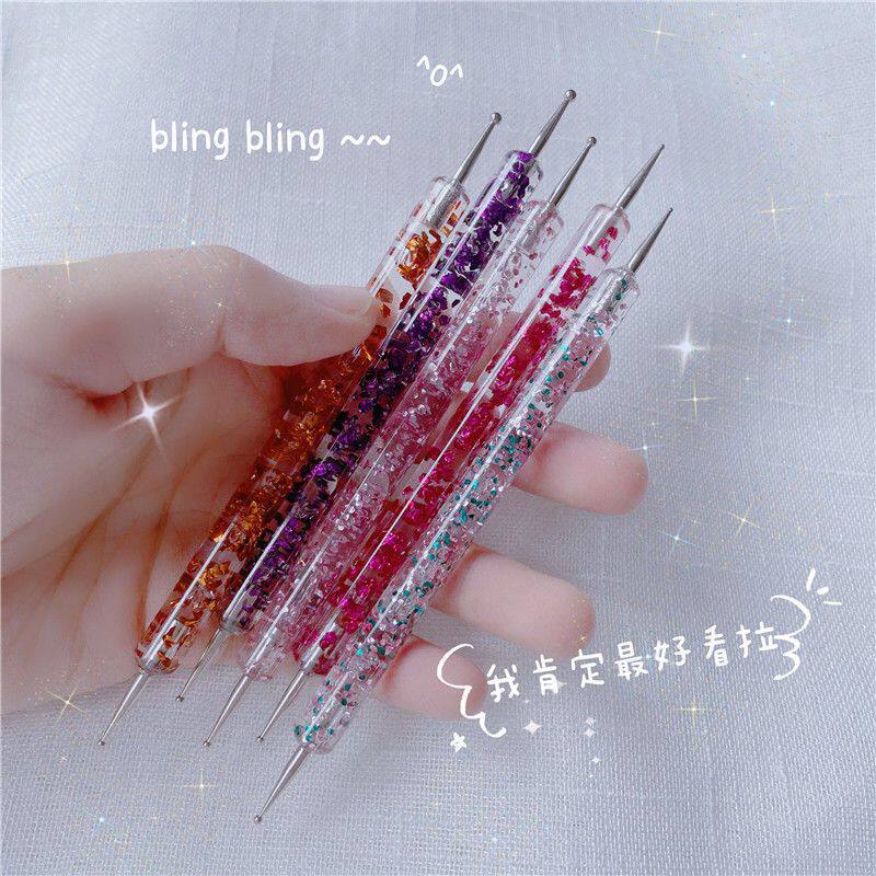 美甲点珠笔 波点笔双头点花笔 初学者DIY两用点钻笔画画指甲工具