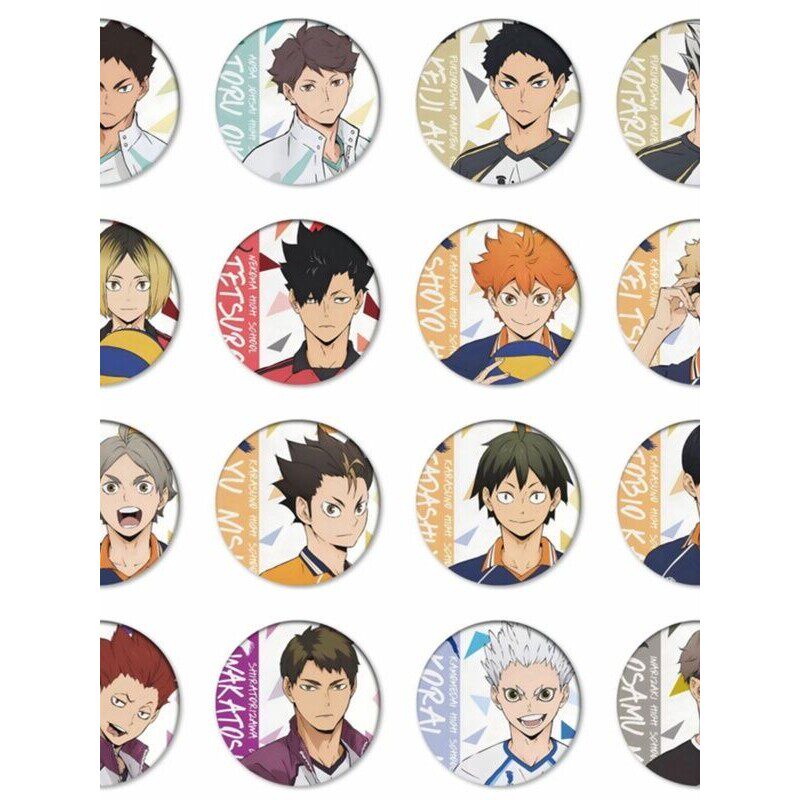 排球徽章周边少年马口铁胸针乌野音驹及川彻日向影山月岛动漫吧唧