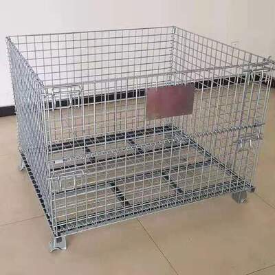 折叠仓储笼铁框超大笼车分拣筐工业物料铁筐仓库收纳蝴蝶笼钢丝笼