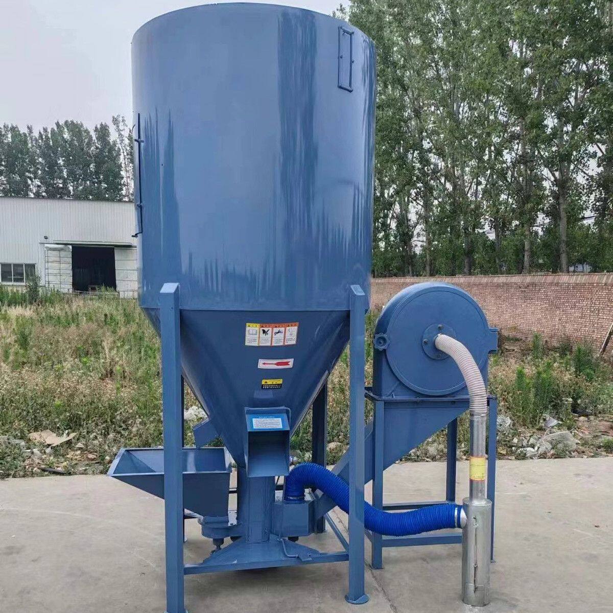 家用立式搅拌机粉碎机一体机无尘自吸玉米粉碎机养殖场打料机