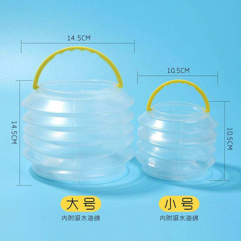 洗笔筒透明便携式伸缩折叠毛笔书法美术用品手提水桶