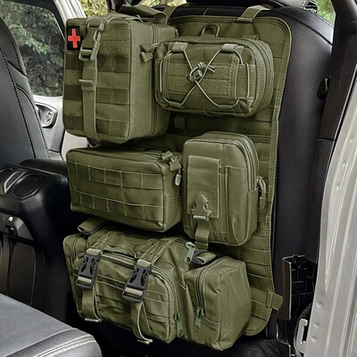 1pc Tactical Car Seat Back Organizer Nylon Vehicle Panel