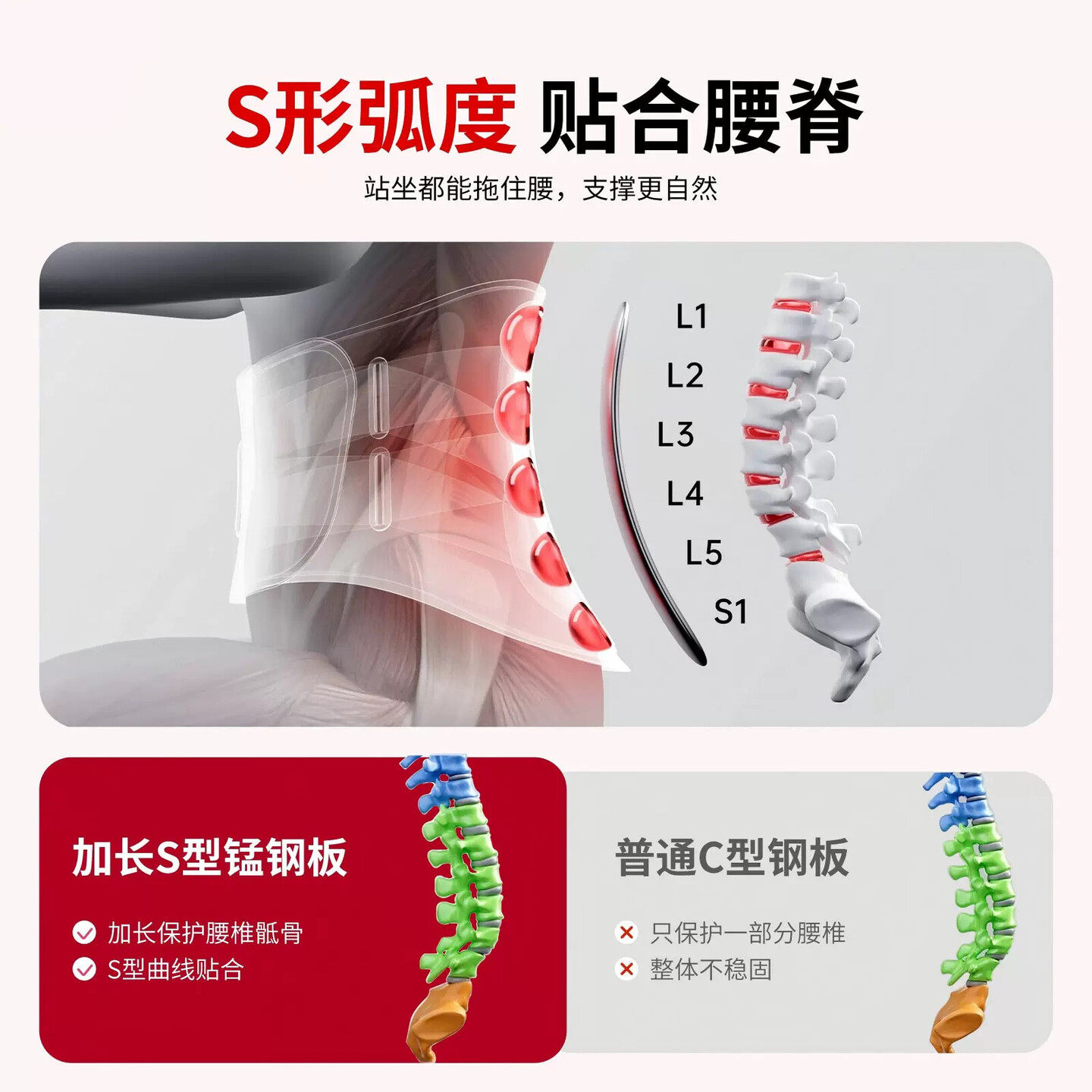 新款腰托专业护腰带腰间盘腰托护男女专业运动腰围腰托护腰带