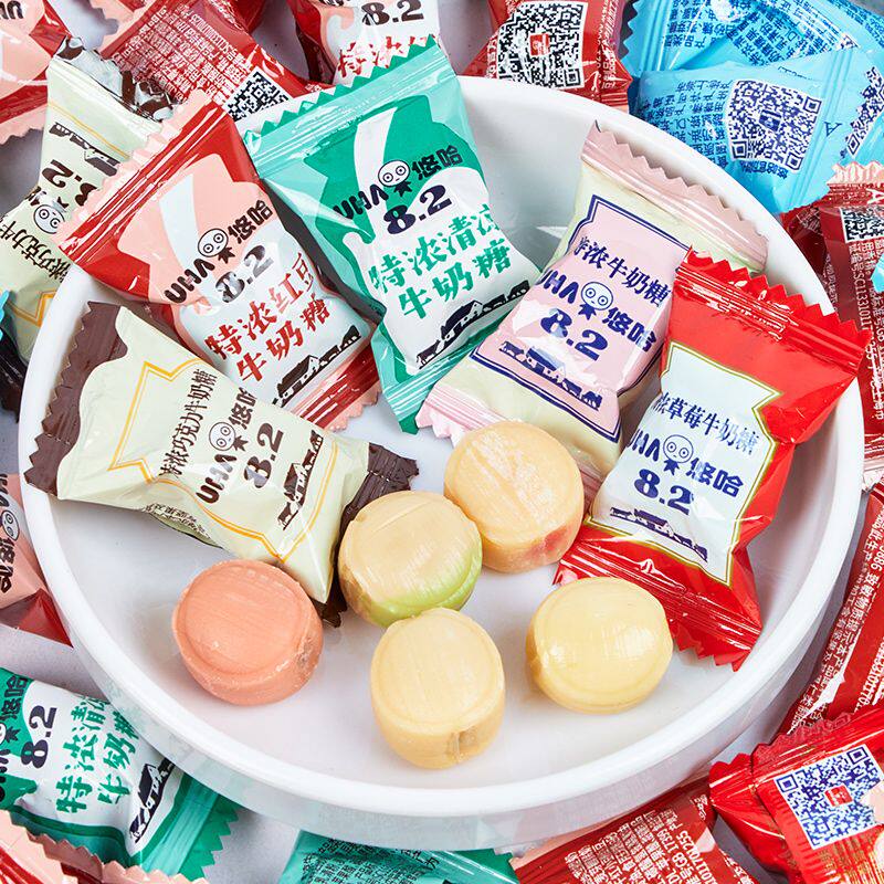 UHA悠哈特浓牛奶糖散装结婚喜糖混合口味糖果春节过年货零食