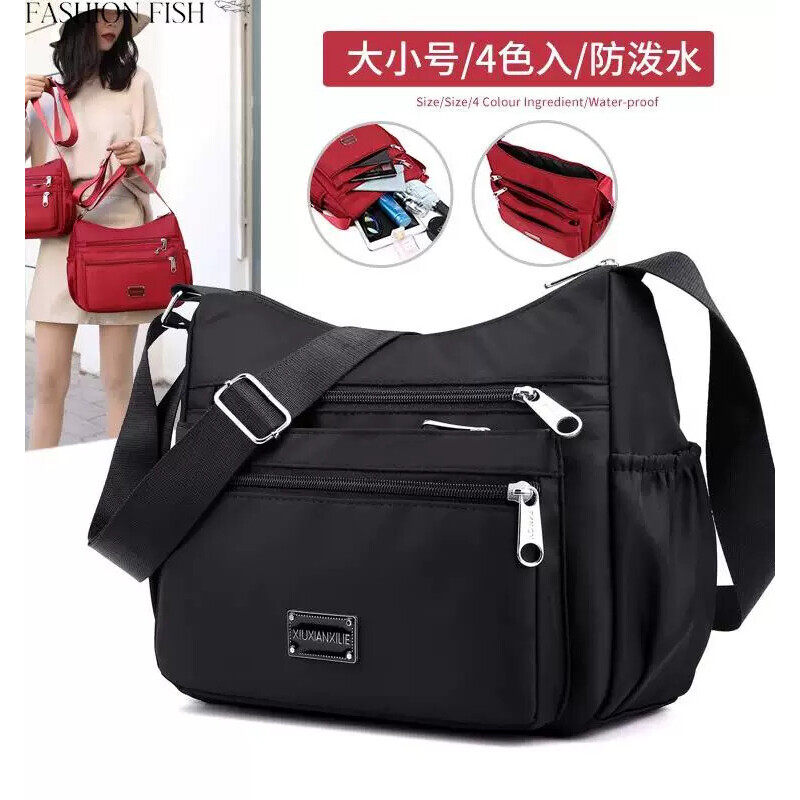 帆布包女2024新款牛津布单肩斜挎包中老年大容量生意包女士妈妈包