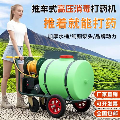 推车式汽油柴油机打药机养殖场消毒机高压农用大棚园林农田喷雾器