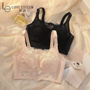 爱黛轻盈秀彻蕾丝舒适大胸怀显小收副乳调整型薄款文胸聚拢内衣