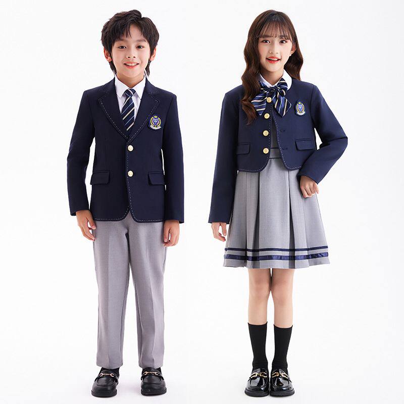 新品儿童西装外套英伦风幼儿园园服小学生礼服男女童正装制服班服