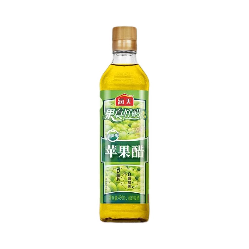 海天苹果醋450ml清爽型酿造食醋果醋家用厨房炒菜凉拌腌制调