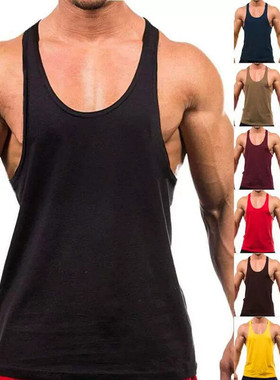 Men's Gym Tank Tops Y Back Workout Muscle Tee Athletic