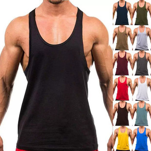 Back Athletic Gym Tee Muscle Workout Tops Tank Men