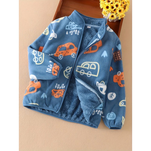 D 14475 Kids Fleece Printed Jacket 儿童加绒摇粒绒外套