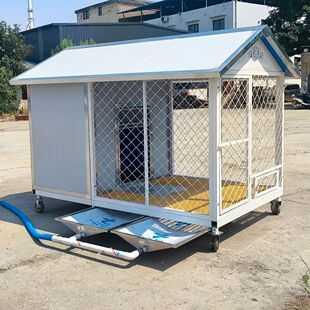 大型犬狗笼鸟笼代加工户外保温大型狗笼猫笼别墅定做移动带轮厂家
