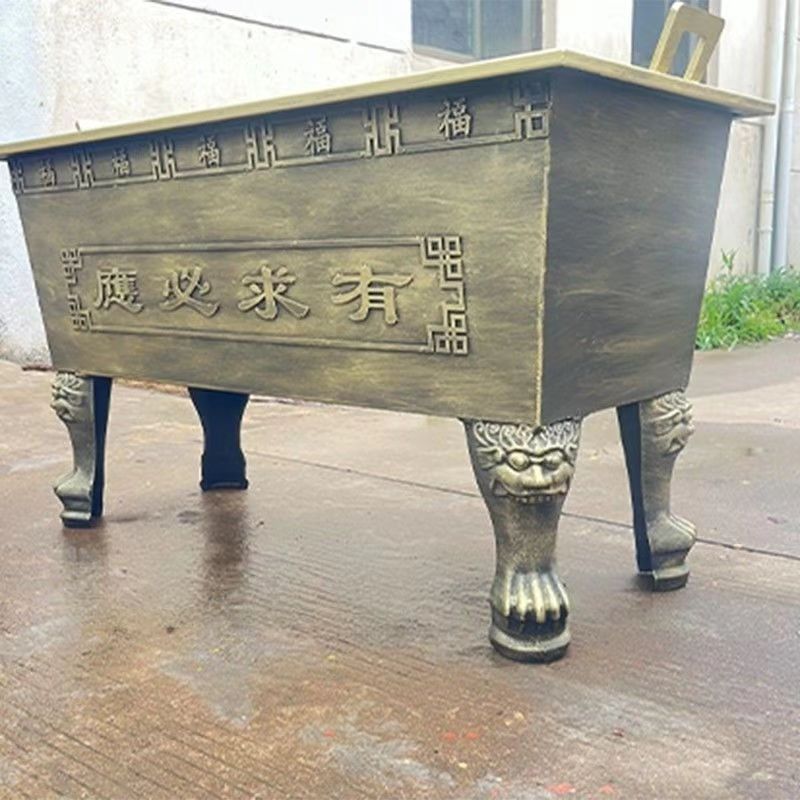 香炉铸铁合制镀锌板寺庙祠堂道观长方形家用室内外插香烧香现货