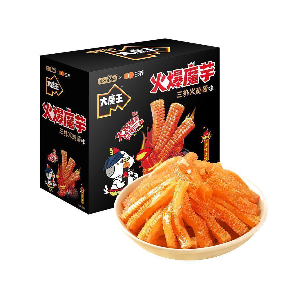 盐津铺子大火爆魔芋三养火鸡酱味即食魔芋制品 休闲零食