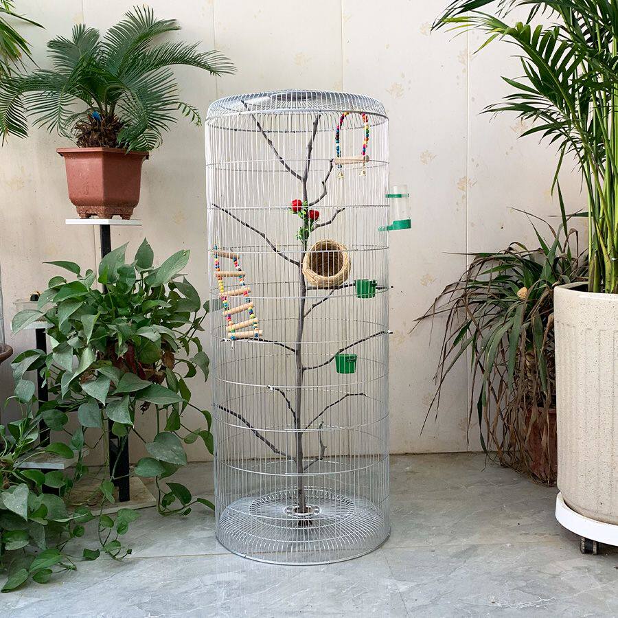 花盆鸟笼一体花盆鸟笼生态鸟笼文鸟玉鸟鹦鹉整体颜色带防腐层专用