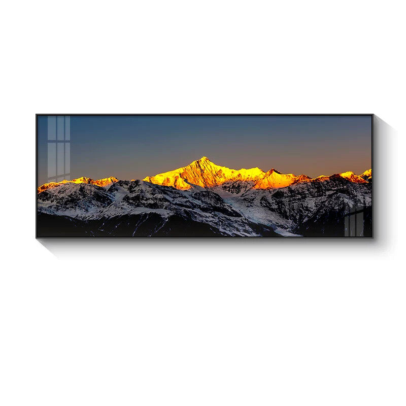 客厅装饰画背靠金山轻奢大气沙发背景墙壁挂画办公室山水风景单幅