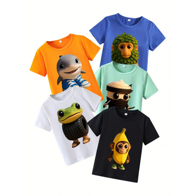 R 20546 Abstract Character Print Tee 抽象人物印花 T 恤
