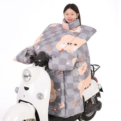 电动车挡风被冬季加大加厚加绒护肩冬天电瓶车挡风罩防水防寒防风