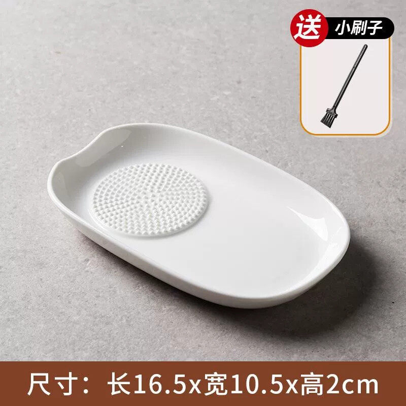 斜面陶瓷研磨器磨姜器捣蒜蓉辅食磨泥器姜撞奶擦蒜泥姜末姜汁神器