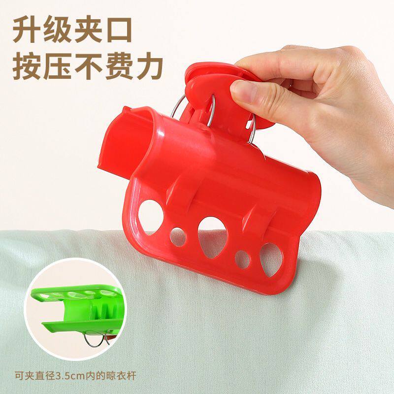 强力户外防风夹子晾衣服夹子固定神器卡扣防掉落加厚小型晒衣架