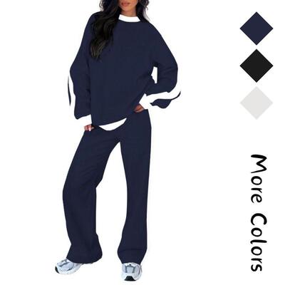 Womens 2 Piece Outfit Fleece Sweatsuit Casual Lounge