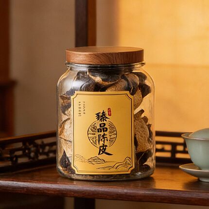 2020天马大红断皮广东新会陈皮圈枝茶枝柑大红皮断皮