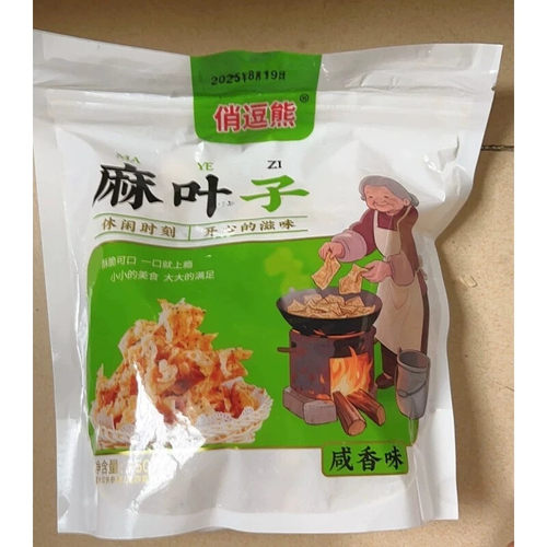 俏逗熊麻叶子咸香味香葱味多口味醇香酥脆油炸河南小吃童年零食